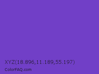 XYZ 18.896,11.189,55.197 Color Image