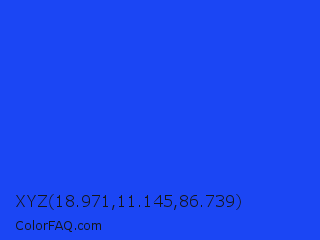 XYZ 18.971,11.145,86.739 Color Image