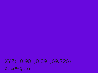 XYZ 18.981,8.391,69.726 Color Image