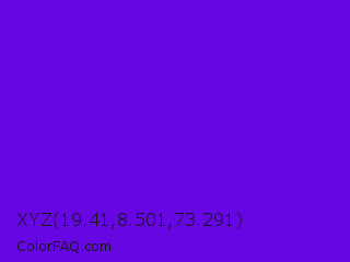 XYZ 19.41,8.501,73.291 Color Image