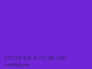 XYZ 19.641,9.737,65.134 Color Image