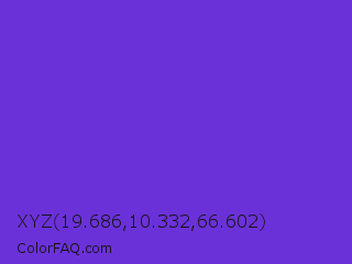 XYZ 19.686,10.332,66.602 Color Image