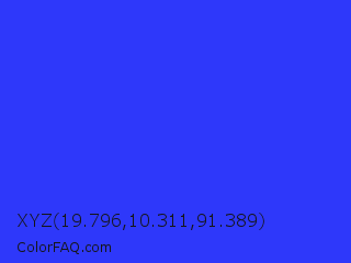 XYZ 19.796,10.311,91.389 Color Image