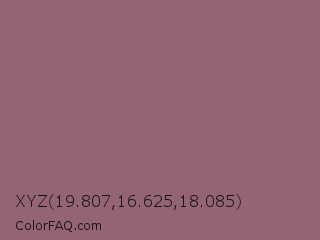 XYZ 19.807,16.625,18.085 Color Image