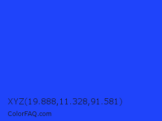 XYZ 19.888,11.328,91.581 Color Image