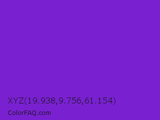 XYZ 19.938,9.756,61.154 Color Image