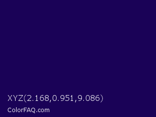 XYZ 2.168,0.951,9.086 Color Image