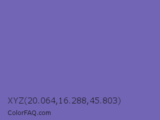 XYZ 20.064,16.288,45.803 Color Image