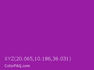 XYZ 20.065,10.186,36.031 Color Image