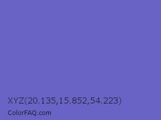 XYZ 20.135,15.852,54.223 Color Image