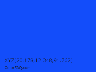 XYZ 20.178,12.348,91.762 Color Image