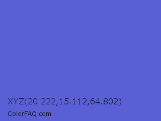 XYZ 20.222,15.112,64.802 Color Image