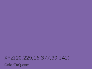 XYZ 20.229,16.377,39.141 Color Image
