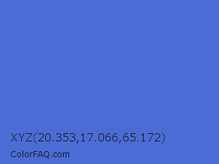 XYZ 20.353,17.066,65.172 Color Image