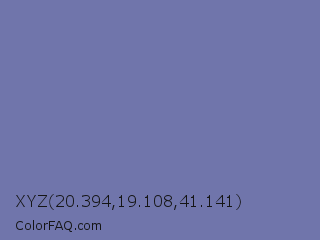 XYZ 20.394,19.108,41.141 Color Image