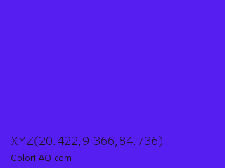 XYZ 20.422,9.366,84.736 Color Image