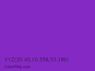 XYZ 20.43,10.558,53.186 Color Image