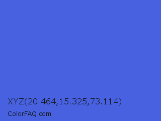 XYZ 20.464,15.325,73.114 Color Image