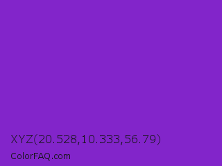 XYZ 20.528,10.333,56.79 Color Image