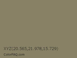 XYZ 20.565,21.978,15.729 Color Image