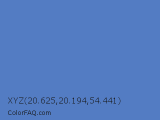 XYZ 20.625,20.194,54.441 Color Image