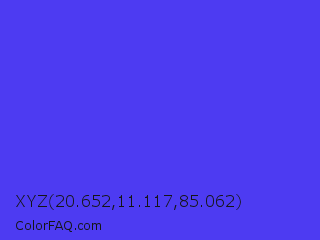 XYZ 20.652,11.117,85.062 Color Image