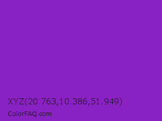XYZ 20.763,10.386,51.949 Color Image