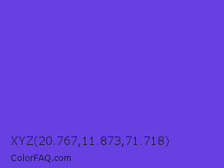 XYZ 20.767,11.873,71.718 Color Image