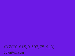 XYZ 20.815,9.597,75.618 Color Image