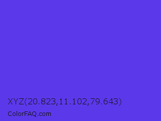 XYZ 20.823,11.102,79.643 Color Image