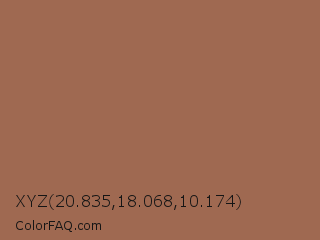 XYZ 20.835,18.068,10.174 Color Image