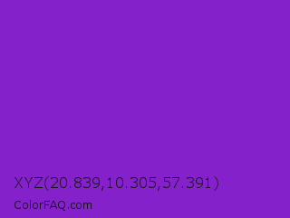 XYZ 20.839,10.305,57.391 Color Image