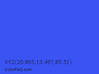 XYZ 20.865,13.497,85.51 Color Image