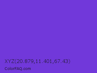 XYZ 20.879,11.401,67.43 Color Image