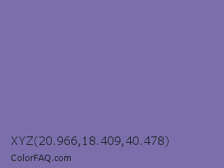 XYZ 20.966,18.409,40.478 Color Image