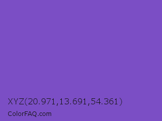 XYZ 20.971,13.691,54.361 Color Image