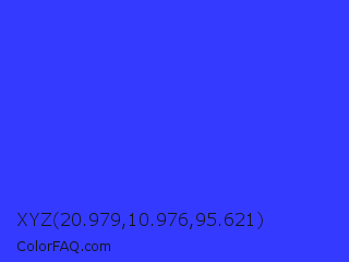 XYZ 20.979,10.976,95.621 Color Image