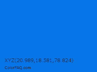 XYZ 20.989,18.581,78.824 Color Image