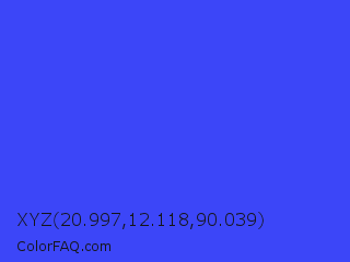 XYZ 20.997,12.118,90.039 Color Image