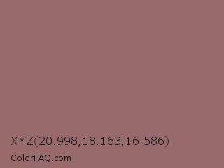 XYZ 20.998,18.163,16.586 Color Image
