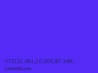 XYZ 21.001,10.205,87.249 Color Image