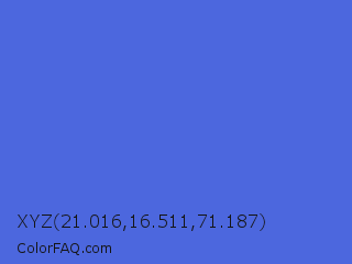 XYZ 21.016,16.511,71.187 Color Image