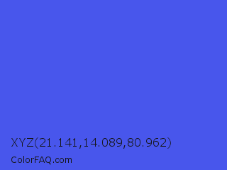 XYZ 21.141,14.089,80.962 Color Image
