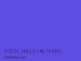 XYZ 21.169,13.148,74.095 Color Image