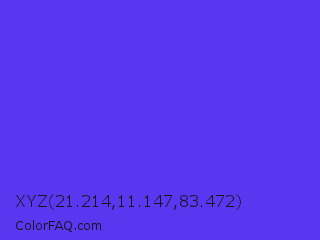 XYZ 21.214,11.147,83.472 Color Image