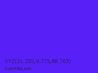 XYZ 21.235,9.775,88.763 Color Image