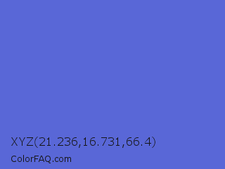 XYZ 21.236,16.731,66.4 Color Image