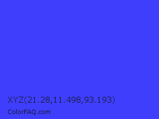 XYZ 21.28,11.498,93.193 Color Image