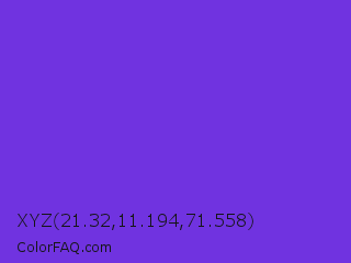 XYZ 21.32,11.194,71.558 Color Image