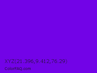 XYZ 21.396,9.412,76.29 Color Image